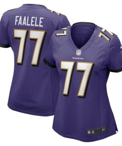 Daniel Faalele Baltimore Ravens Nike Women's Player Game Jersey - Purple