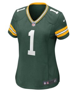 Alternative view of Number 1 Bride Green Bay Packers Nike Women's Game Jersey - Green