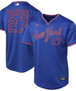 Alternative view of Mark Vientos New York Mets Nike Youth Alternate 2 Limited Jersey?¨C Royal/Gray