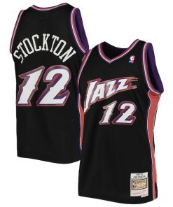John Stockton Utah Jazz 1998/99 Hardwood Classics Swingman Jersey - Black