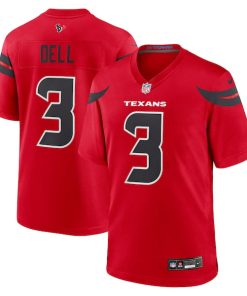 Tank Dell Houston Texans Nike Alternate Game Jersey -  Red/White/Navy