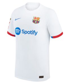 Alternative view of Barcelona Nike 2023/24 Away Custom Authentic Jersey - White