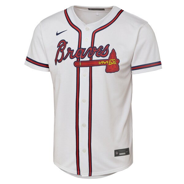 Ozzie Albies Atlanta Braves Nike Youth Home Replica Player Jersey - White - Image 2
