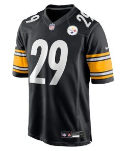 Alternative view of Kyle Dugger Pittsburgh Steelers Nike Team  Game Jersey -  Black