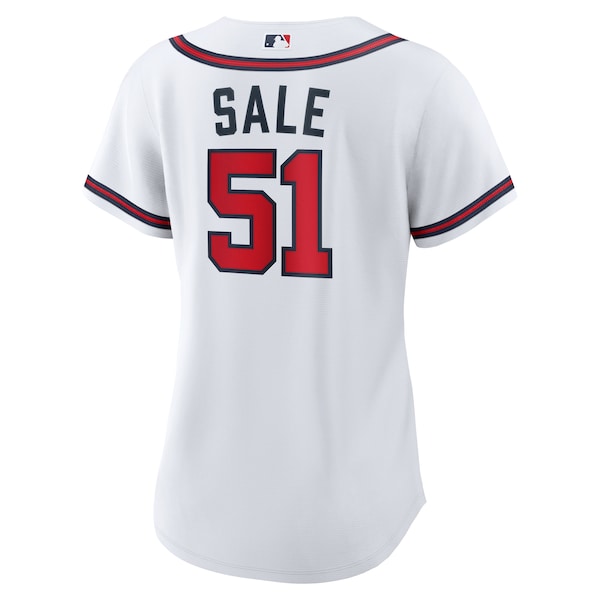 Chris Sale Atlanta Braves Nike Women's Home Replica Jersey - White - Image 3