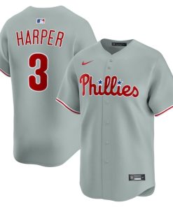 Bryce Harper Philadelphia Phillies Nike Road Limited Player Jersey - Gray