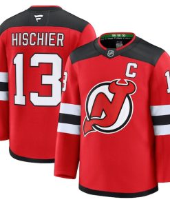 Nico Hischier New Jersey Devils  Home Premium Jersey - Red/Black/White