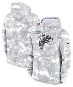 Atlanta Falcons Nike 2024 Salute to Service Club Fleece Pullover Hoodie - Arctic Camo