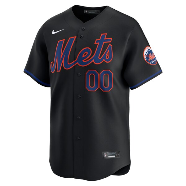 New York Mets Nike Alternate Limited Custom Jersey?ยจC Black - Image 2