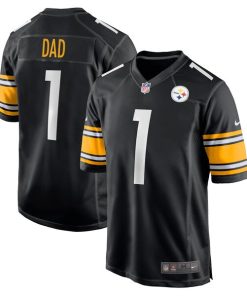 Number 1 Dad Pittsburgh Steelers Nike Game Jersey - Black