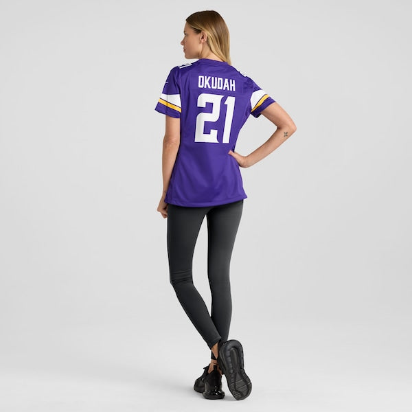 Jeff Okudah Minnesota Vikings Nike Women's Team Game Jersey - Purple - Image 5