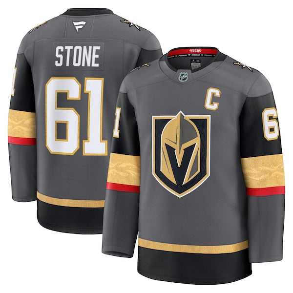 Mark Stone Vegas Golden Knights Alternate Premium Jersey - Gray/White/Gold - Image 2