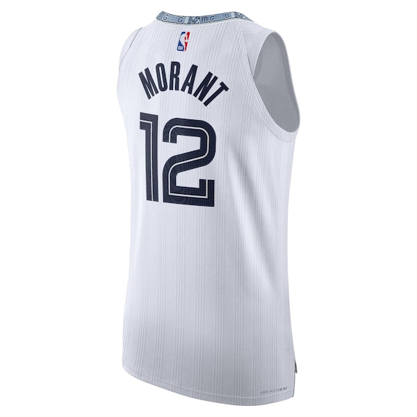 Ja Morant Memphis Grizzlies Nike Unisex 2025/26 Authentic Jersey - City Edition - White - Image 3