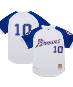 Chipper Jones Atlanta Braves 2004 Cooperstown Collection Authentic Throwback Jersey - White