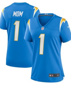 Number 1 Mom Los Angeles Chargers Nike Women's Game Jersey - Powder Blue