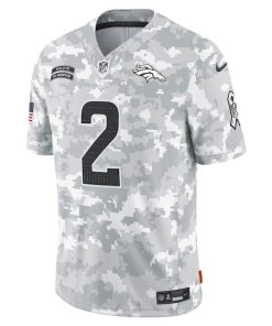 Alternative view of Patrick Surtain II Denver Broncos Nike 2024 Salute to Service Limited Jersey - Arctic Camo