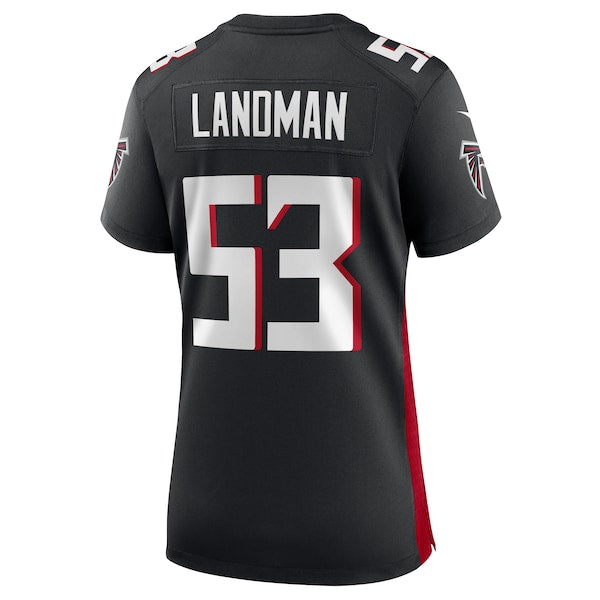 Nate Landman Atlanta Falcons Nike Women's Team Game Jersey - Black - Image 3