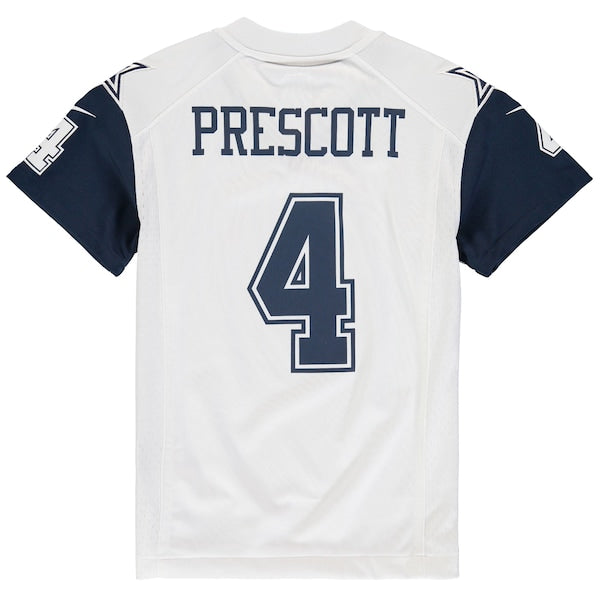 Dak Prescott Dallas Cowboys Nike Youth Color Rush Game Jersey - White/Navy - Image 4