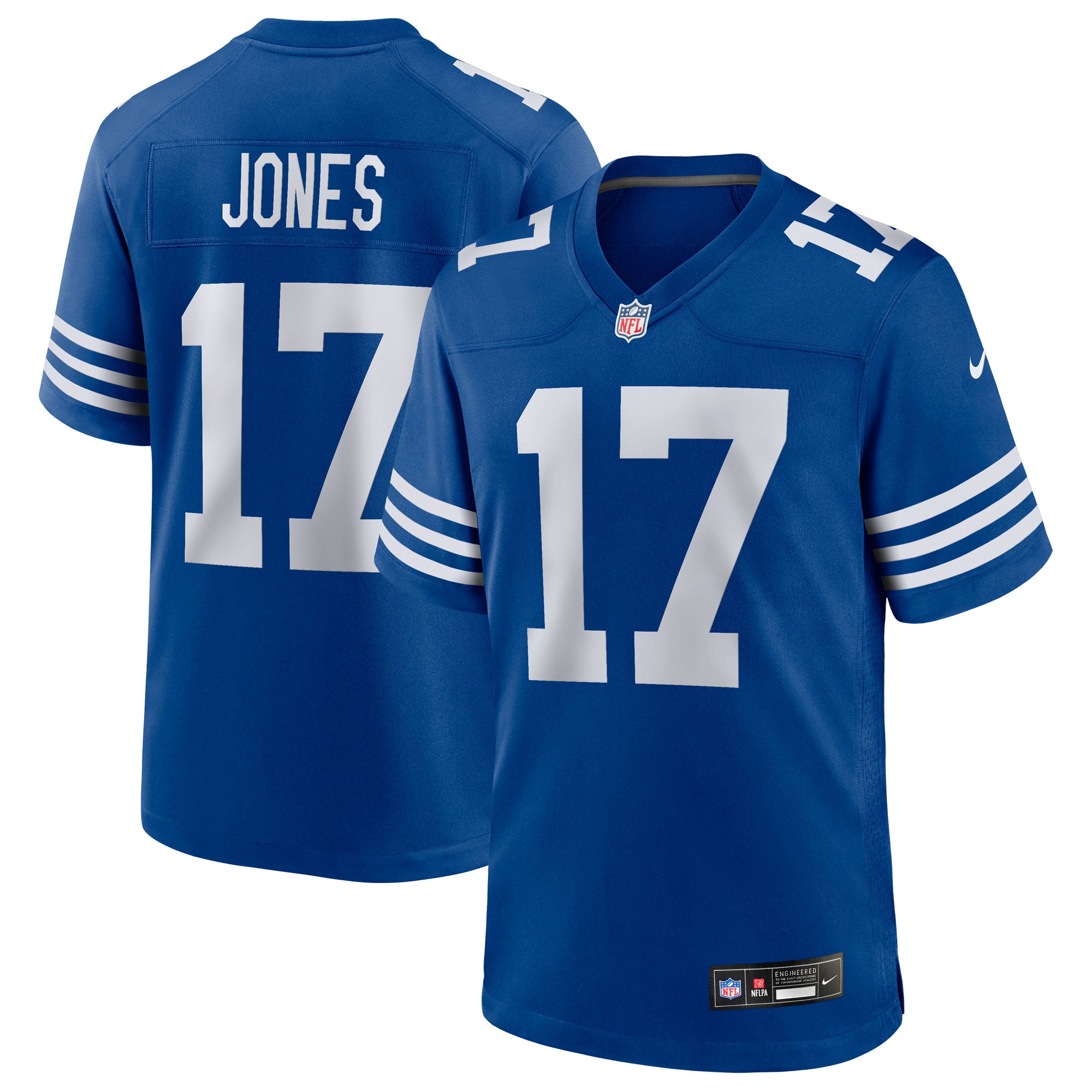 Daniel Jones Indianapolis Colts Nike Alternate 2 Indiana Nights Game Jersey - Heather Royal/Royal - Image 6