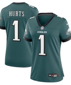 Alternative view of Jalen Hurts Philadelphia Eagles Nike Women's Team Game Jersey - Midnight Green