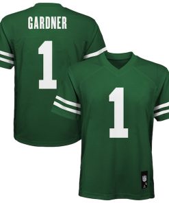 Ahmad Sauce Gardner New York Jets Youth Replica Player Jersey - Green