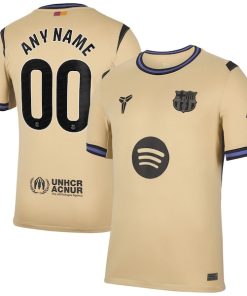 Alternative view of Barcelona Nike 2025/26 Away Stadium Replica Custom Jersey - Gold/Navy