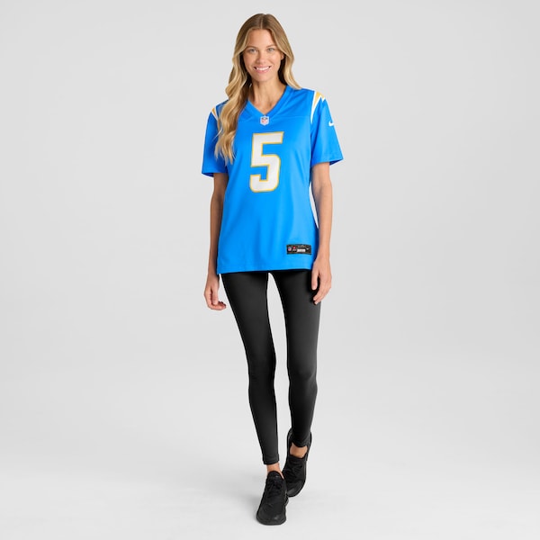 Trey Lance Los Angeles Chargers Nike Women's Team Game Jersey - Powder Blue - Image 4