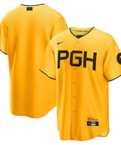 Pittsburgh Pirates Nike 2023 City Connect Replica Jersey - Gold