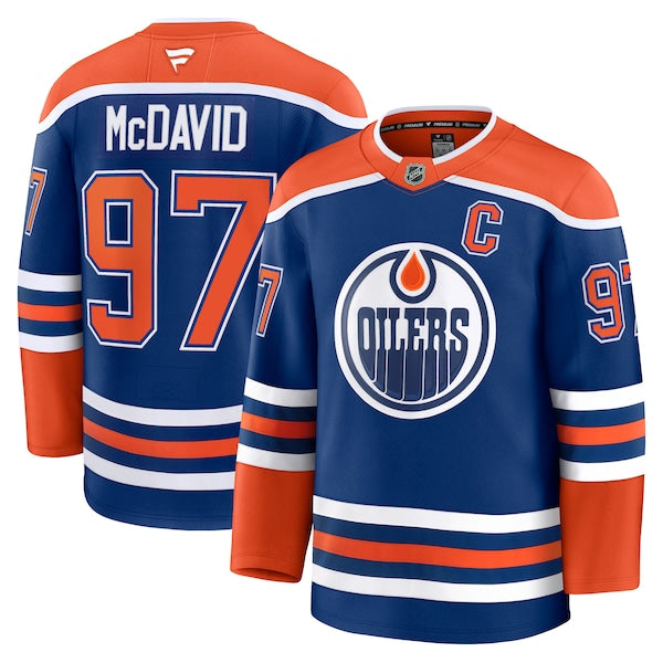 Connor McDavid Edmonton Oilers Home Premium Jersey - Royal/White - Image 2