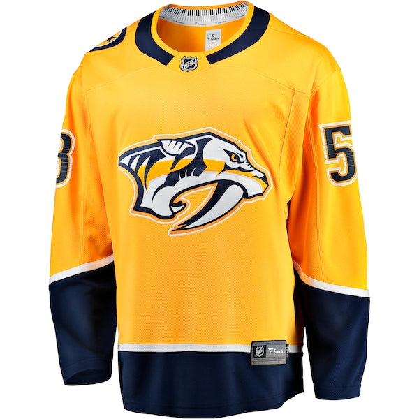 Michael Bunting Nashville Predators Home Breakaway Jersey - Gold - Image 2
