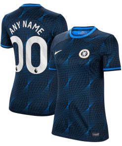 Chelsea Nike Women's 2023/24 Away Stadium Replica Custom Jersey - Navy