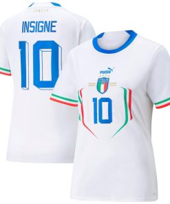 Lorenzo Insigne Italy National Team Puma Women's 2022/23 Away Replica Player Jersey - White