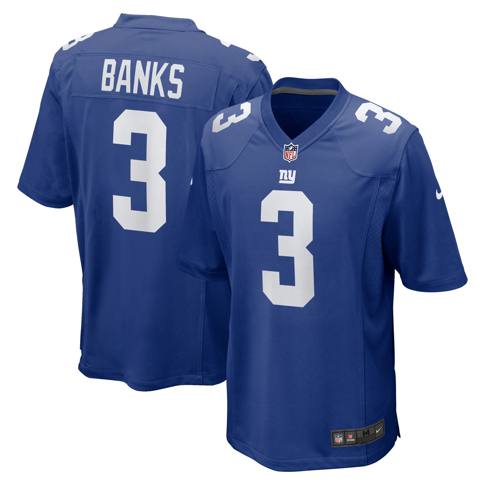 Deonte Banks New York Giants Nike Game Jersey - White/Royal - Image 5