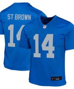 Amon-Ra St. Brown Detroit Lions Nike Youth Alternate Game Jersey -  Blue