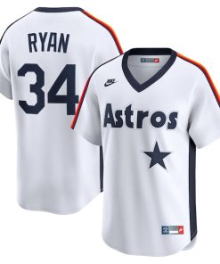 Nolan Ryan Houston Astros Nike Throwback Cooperstown Collection Limited Jersey - White