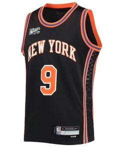 Alternative view of RJ Barrett New York Knicks Nike Youth 2021/22 Swingman Jersey - City Edition - Black