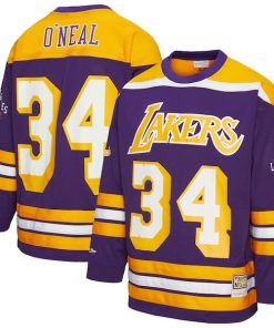 Shaquille O'Neal Los Angeles Lakers  Unisex Maxxed Out Fashion Hockey Jersey - Purple