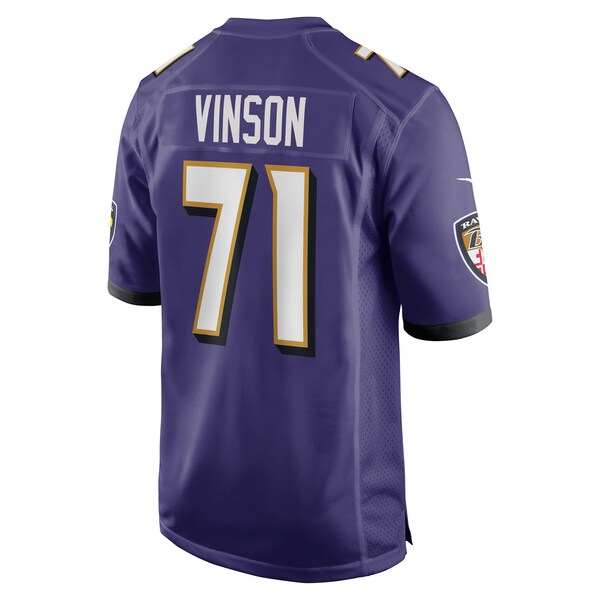Carson Vinson Baltimore Ravens Nike Team Game Jersey - Purple - Image 3
