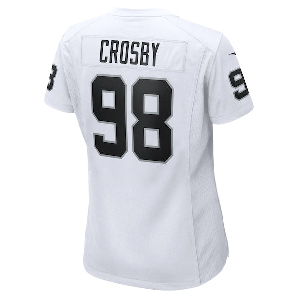 Maxx Crosby Las Vegas Raiders Nike Women's Game Jersey - White - Image 3