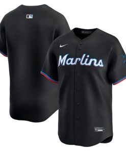 Miami Marlins Nike  Alternate Limited Jersey?¨C Black