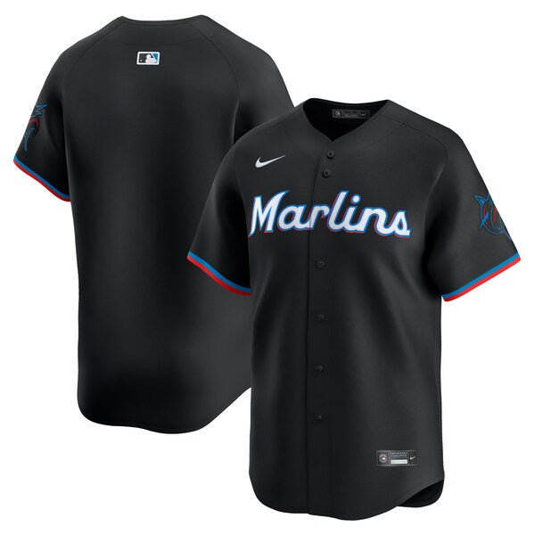 Miami Marlins Nike Alternate Limited Jersey?ยจC Black