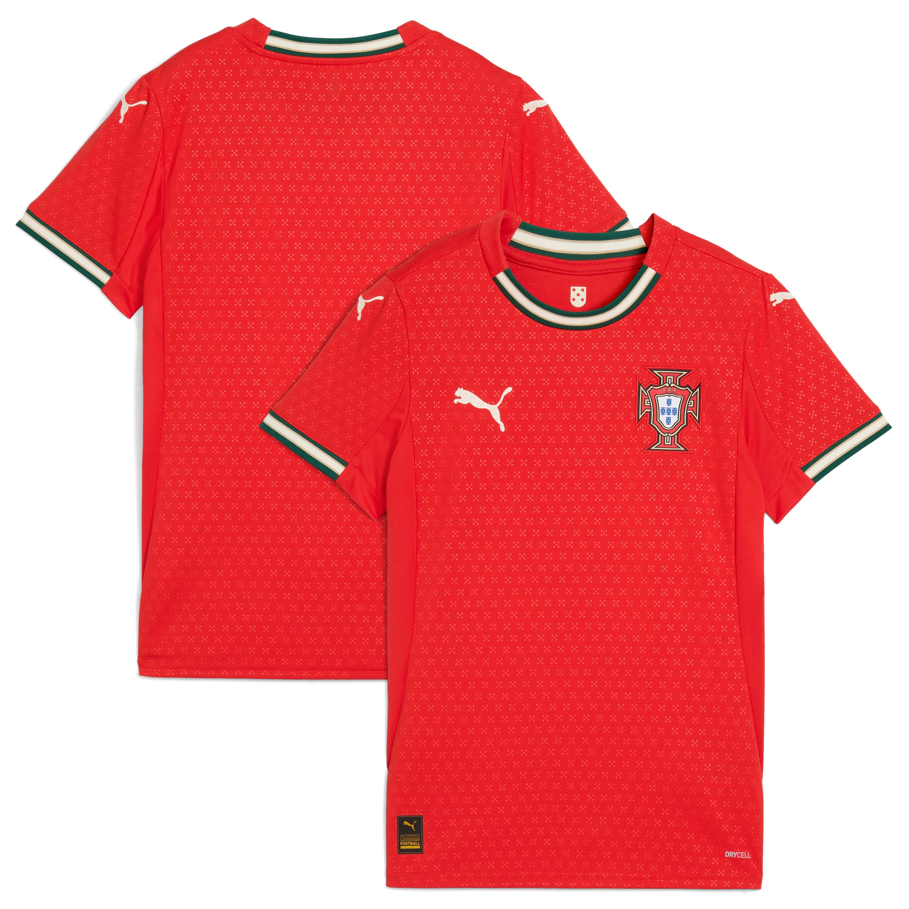 Portugal National Team Puma Women's 2025 Away Replica Jersey - White/Red - Image 8