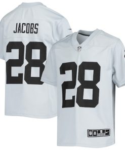 Josh Jacobs Las Vegas Raiders Nike Youth Inverted Team Game Jersey - Silver