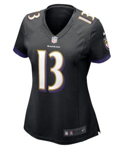 Alternative view of Devin Duvernay Baltimore Ravens Nike Women's Game Player Jersey - Black