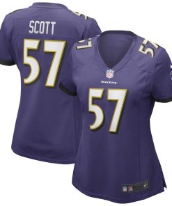 Bart Scott Baltimore Ravens Nike Women's Game Retired Player Jersey - Purple