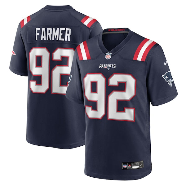 Joshua Farmer New England Patriots Nike Team Game Jersey - Navy