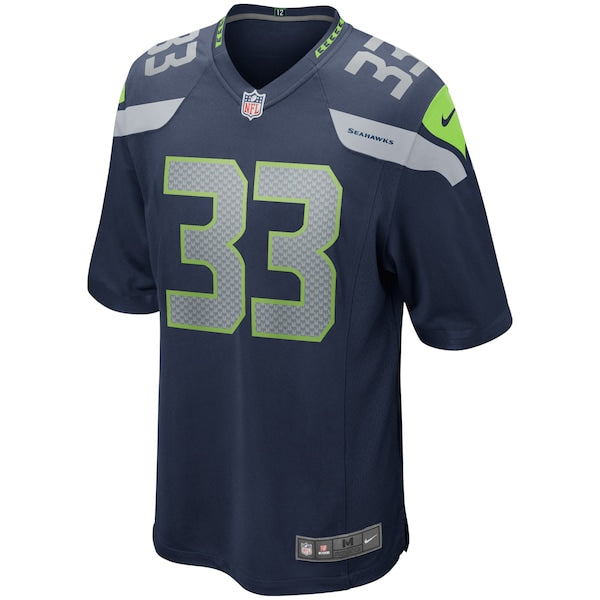 Jamal Adams Seattle Seahawks Nike Game Player Jersey - College Navy/Neon Green - Image 3