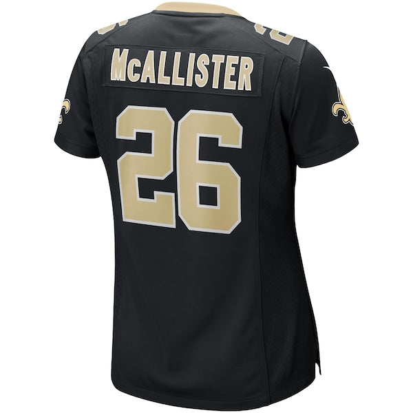 Deuce McAllister New Orleans Saints Nike Women's Game Retired Player Jersey - Black - Image 3