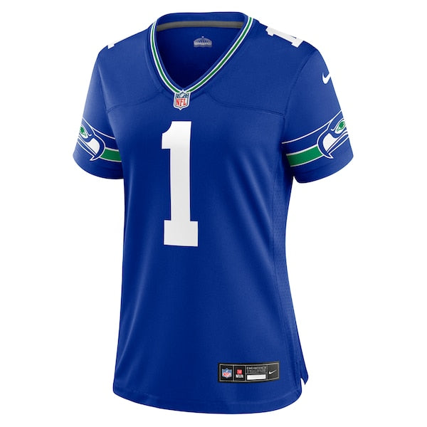 Warren Moon Seattle Seahawks Nike Women's Throwback Retired Player Game Jersey - Royal/Navy - Image 4