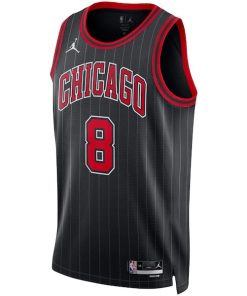 Alternative view of Zach LaVine Chicago Bulls Jordan Brand Unisex Swingman Jersey - Statement Edition - Black